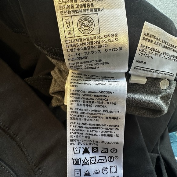 Levi's Womens 26W Black Shaping Leggings Pull On Pants Stretch Slimming NEW - Picture 7 of 8